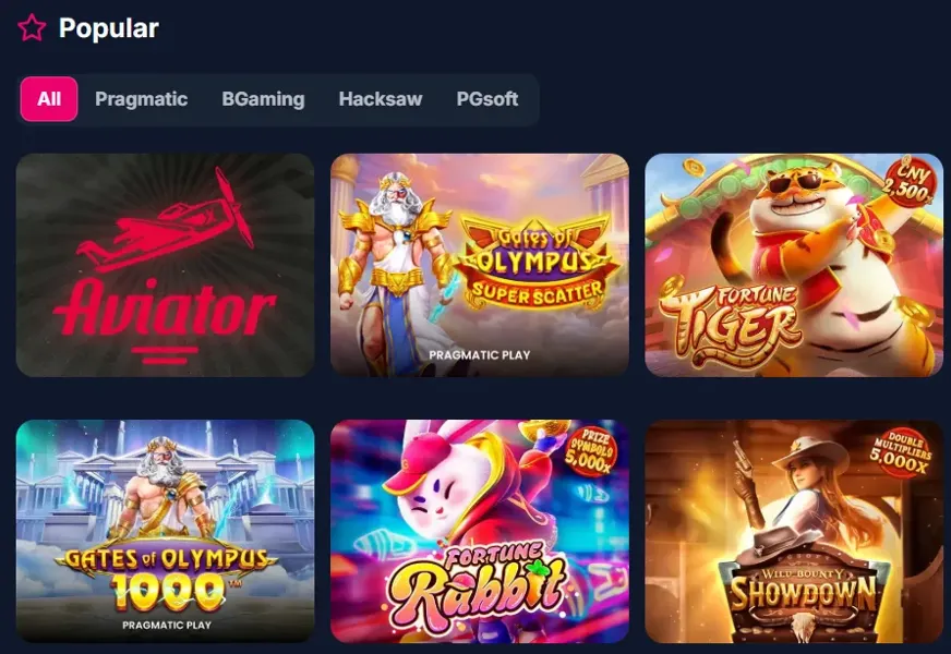 Lukkly lobisinde sağlayıcı filtreli popüler oyunlar